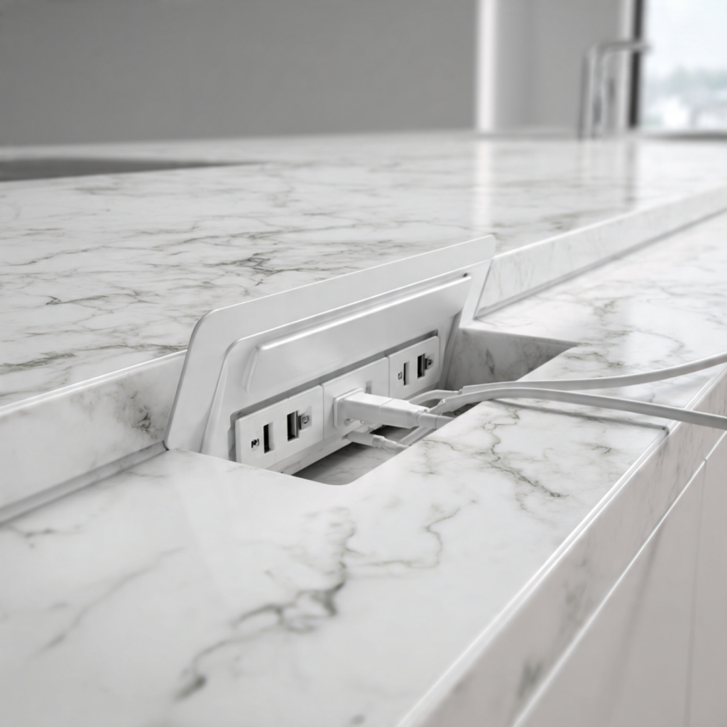 kitchen island pop up power outlet white mellondeal