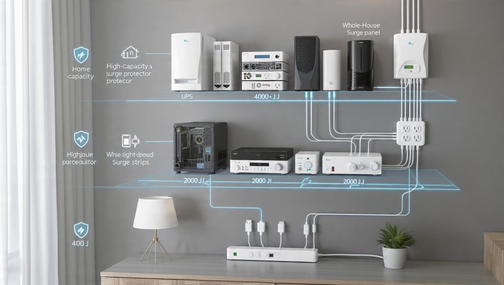 Matching surge protector joule ratings to appliance sensitivity and importance levels