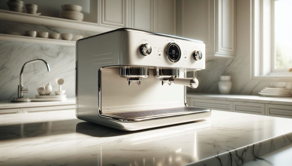 luxury white automatic espresso machine designed for premium home coffee use