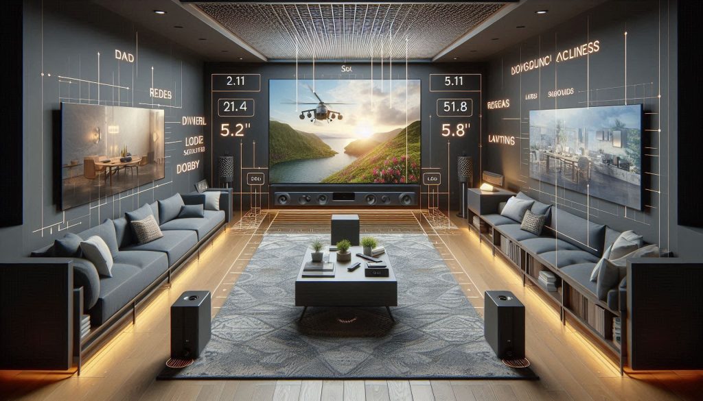 Different soundbar configurations for LG OLED TVs based on room size and viewing habits.