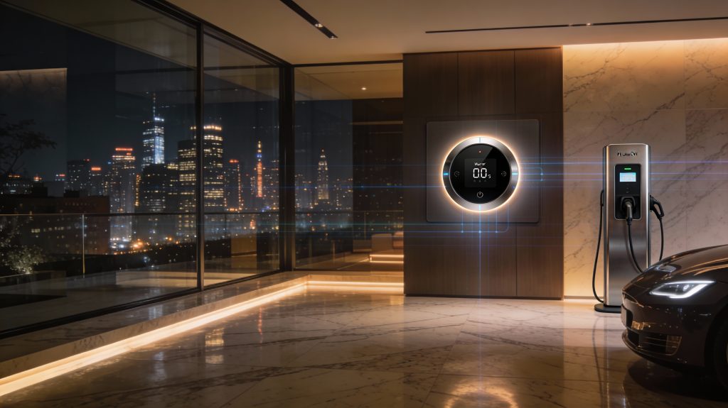 luxury smart home energy management showing demand response time of use pricing and intelligent load shifting
