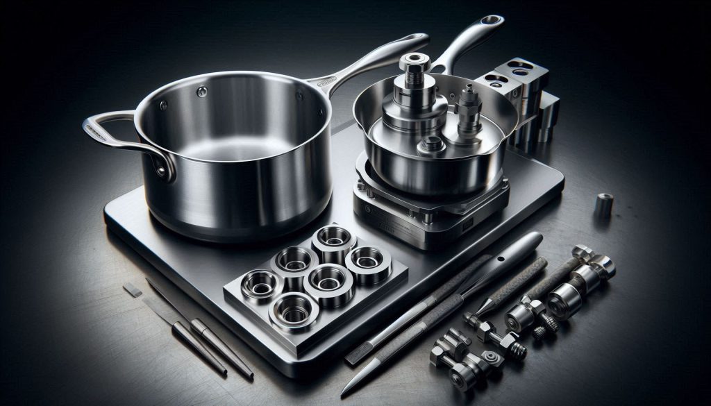 Side-by-side comparison of Made In and Heritage Steel American-made stainless steel cookware, highlighting precision engineering, craftsmanship, and material quality.