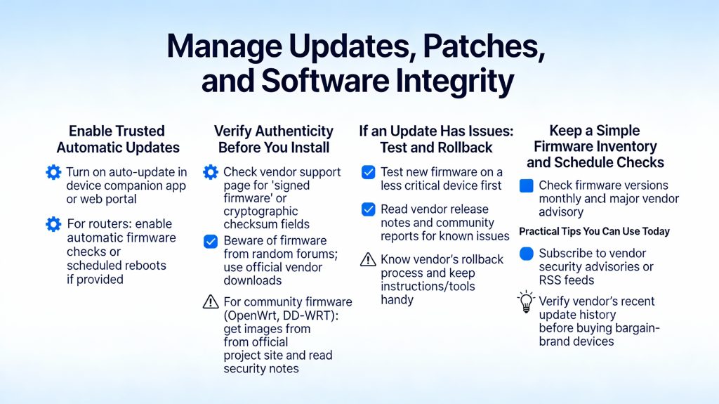 secure firmware updates and software integrity management for luxury smart appliances