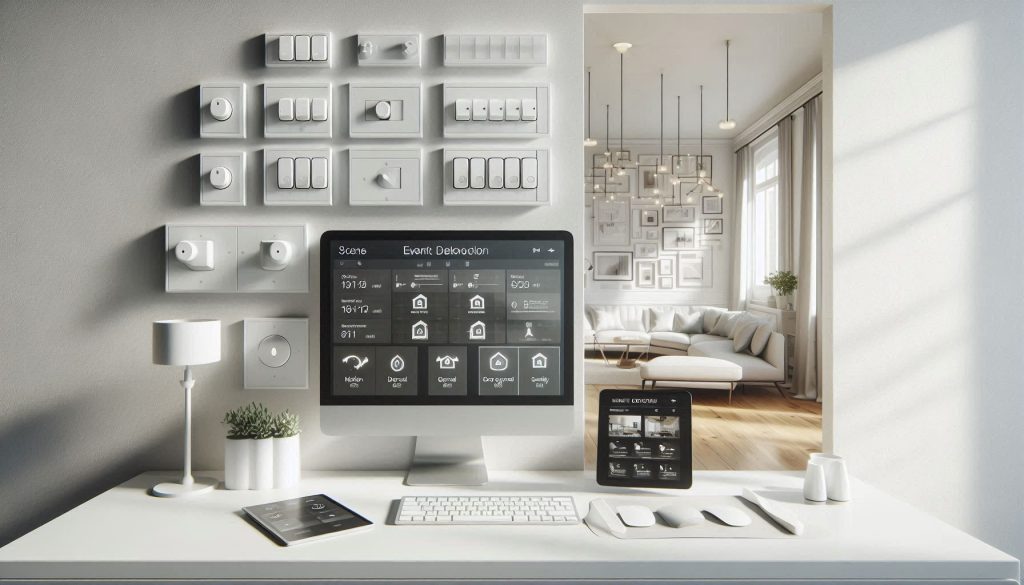 Smart home automation dashboard showing reliable automations, scenes, and UI design
