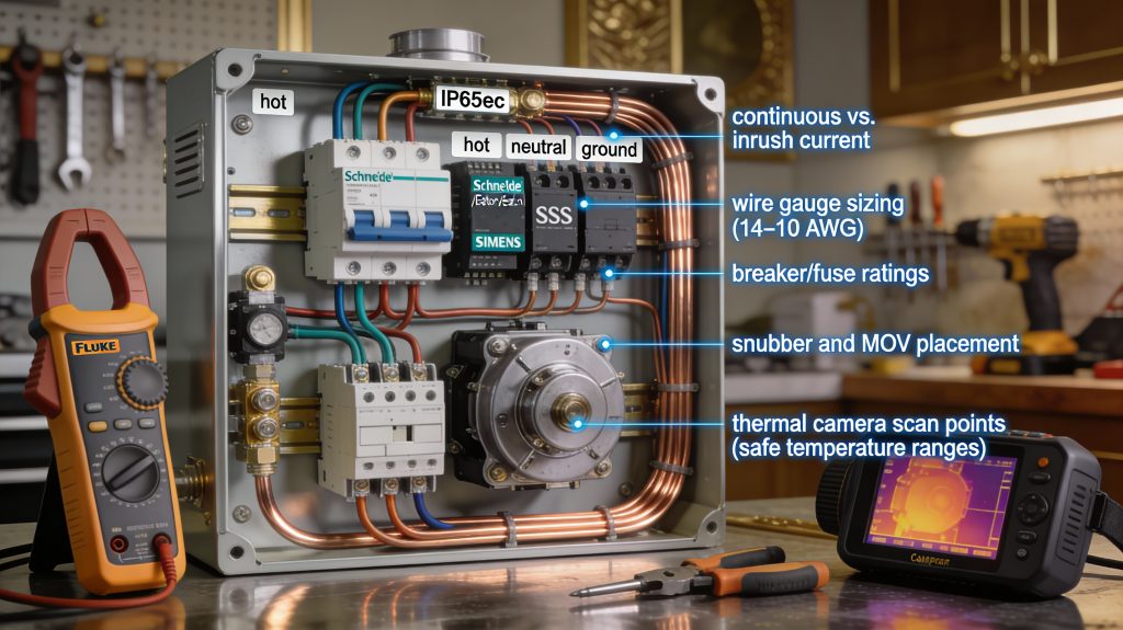luxury utility room with professional smart plug, DIN-rail relay, and SSR module installation for legacy appliance retrofit
