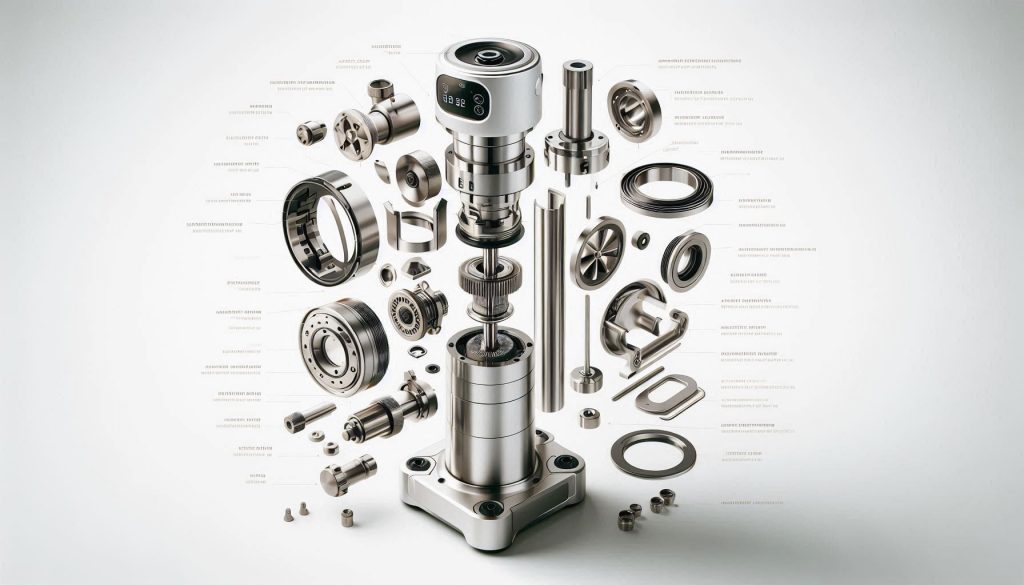 Sous vide circulator build quality and safety features showing stainless steel parts, pump, and clamp design.