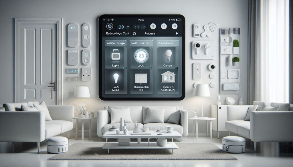 Unified smart home control app managing white smart devices from one dashboard